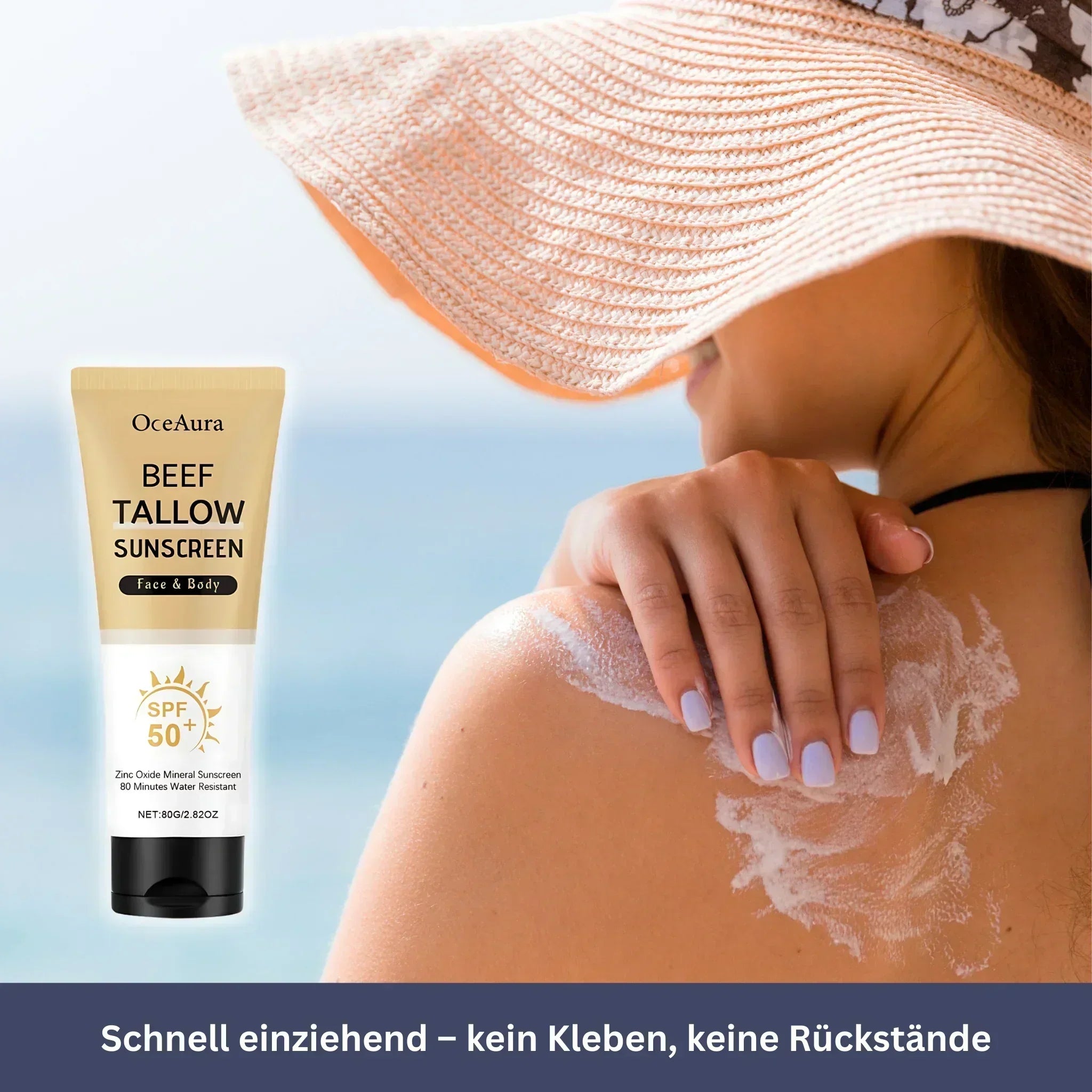 Natürliche Beef Tallow-Sonnencreme – Feuchtigkeit & Schutz