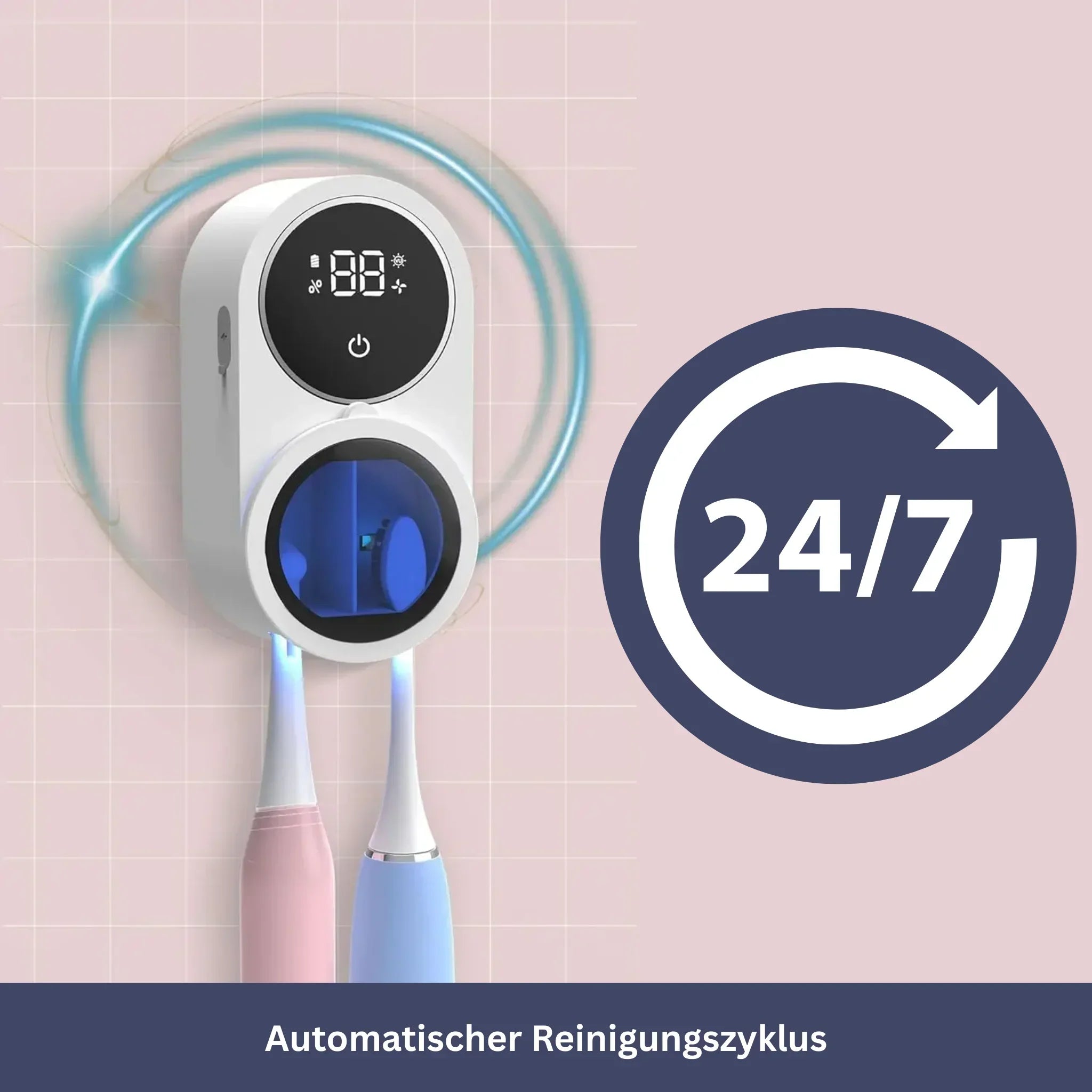 Intelligenter Zahnbürstenhalter mit Reinigungsfunktion