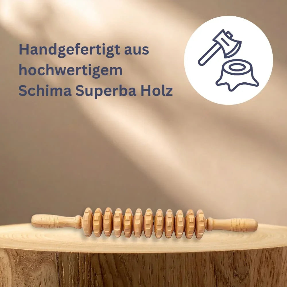 VitaWood - Cellulite-Walze für Lymphfluss & Straffung