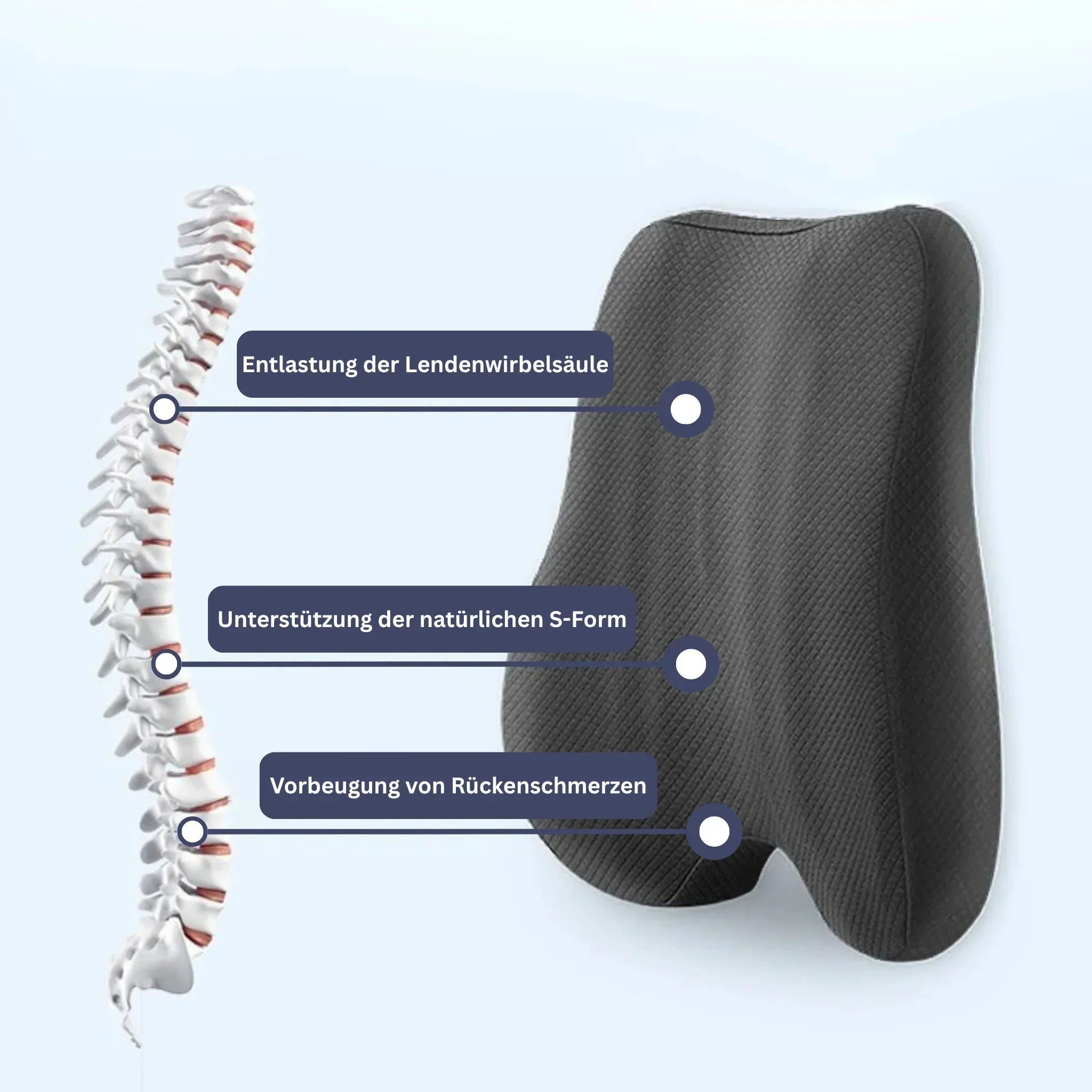 PosturePlus - Orthopädisches Rückenpolster