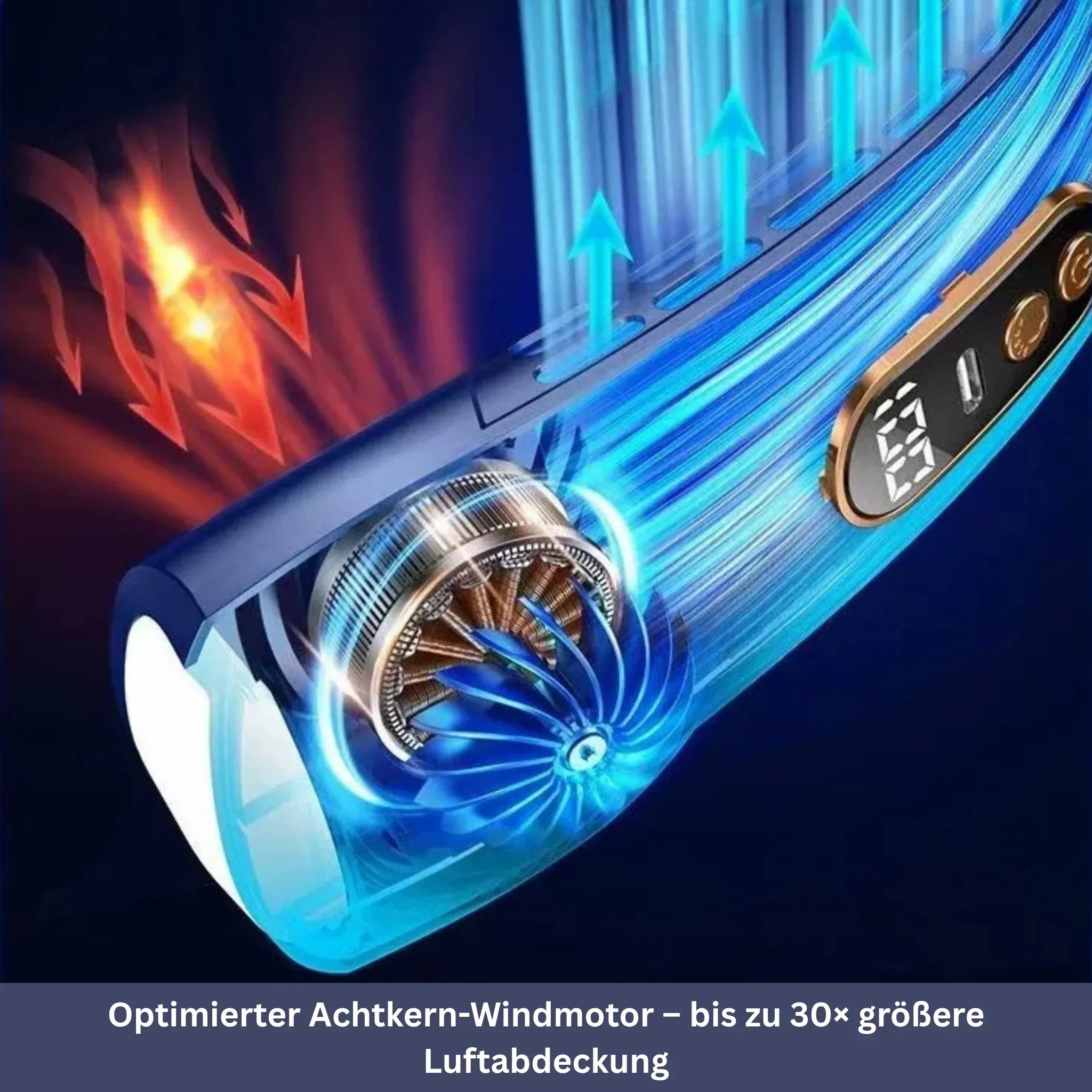 Portable Neck Fan with LED Cool Plates